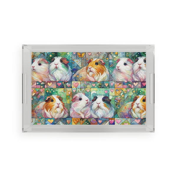 Perky Piggy Pattern Acrylic Serving Tray