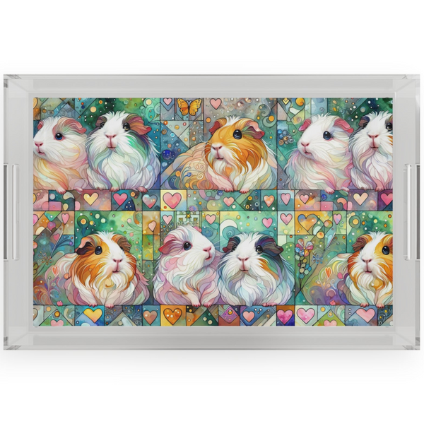 Perky Piggy Pattern Acrylic Serving Tray