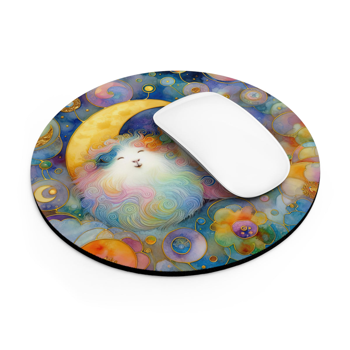 Moonbeam Companions Guinea Pig Round Mouse Pad