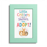Little Critters in Shelters, Too Guinea Pig Framed Art Print – image 7