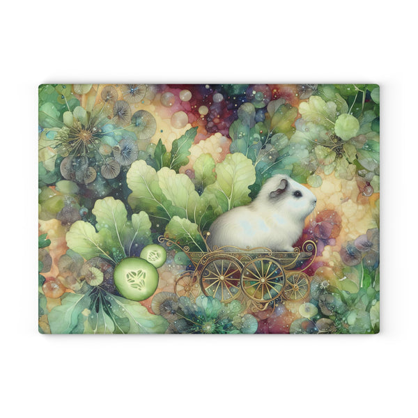 Royal Piggy Greens Glass Guinea Pig Cutting Board
