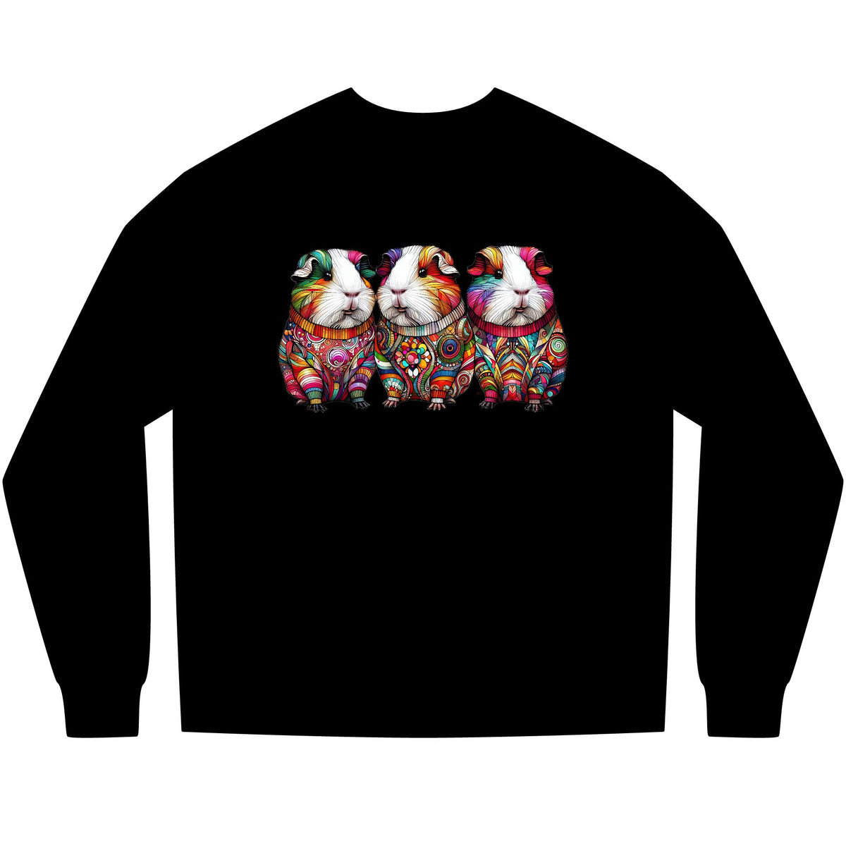 Crazy Cavy Christmas Guinea Pig Long Sleeve Tee