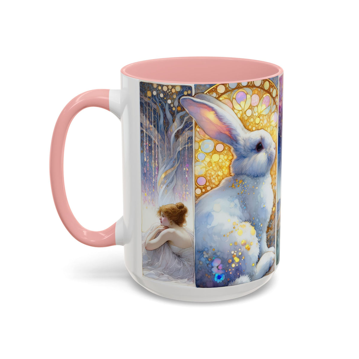 Enchanted Rabbit Coffee Mug, Fantasy Art Drinkware, Rabbit Lover Gift, Magical Mug for Tea, Cute Home Decor