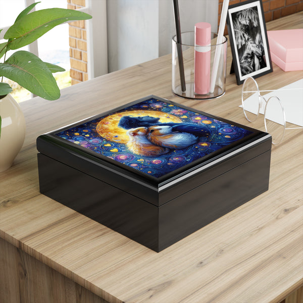 Romantic Man with Guinea Pigs Keepsake Box