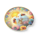 Sunny Morning Guinea Pig Soapstone Car Coaster