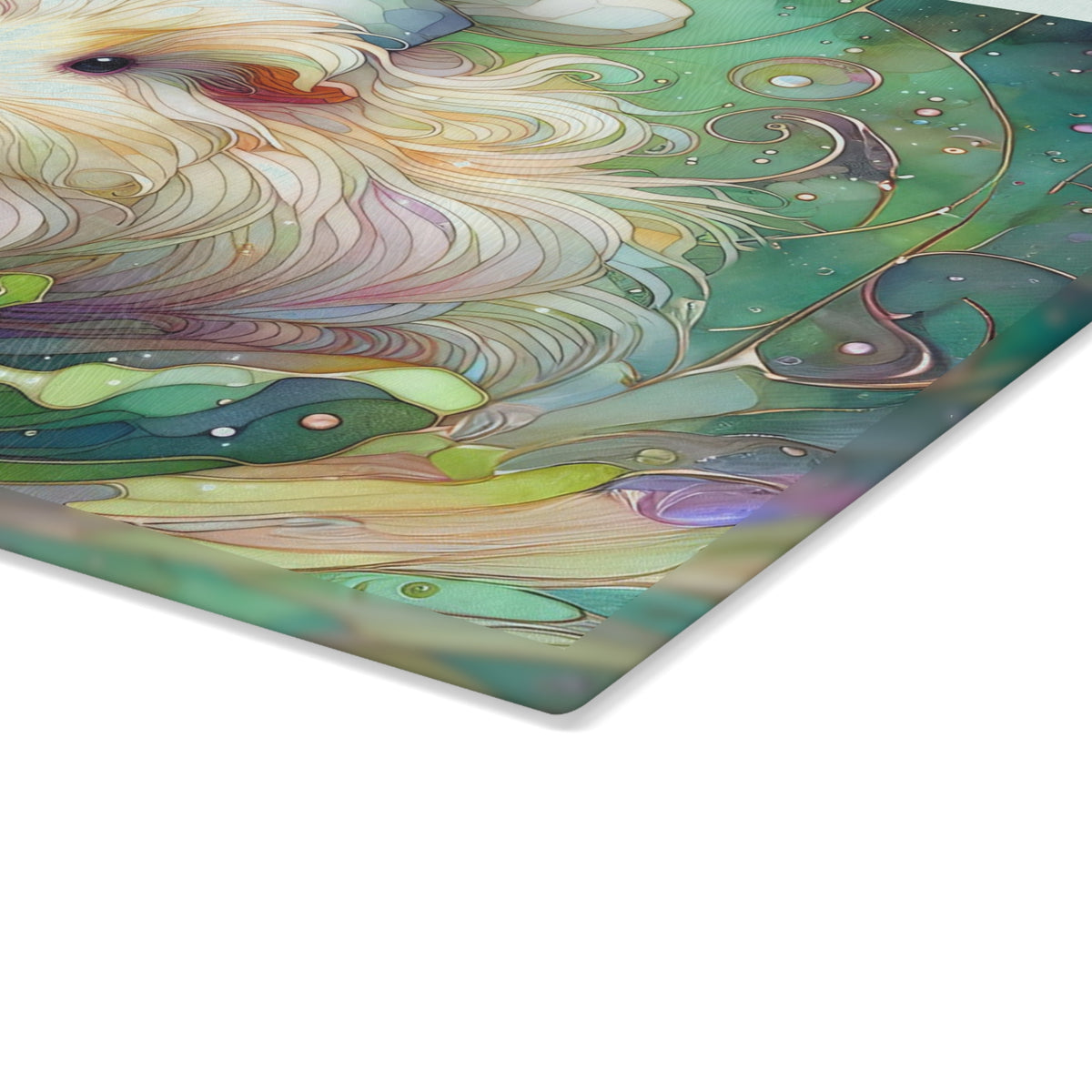 Piggy Chef on a Half Shell Glass Cutting Board