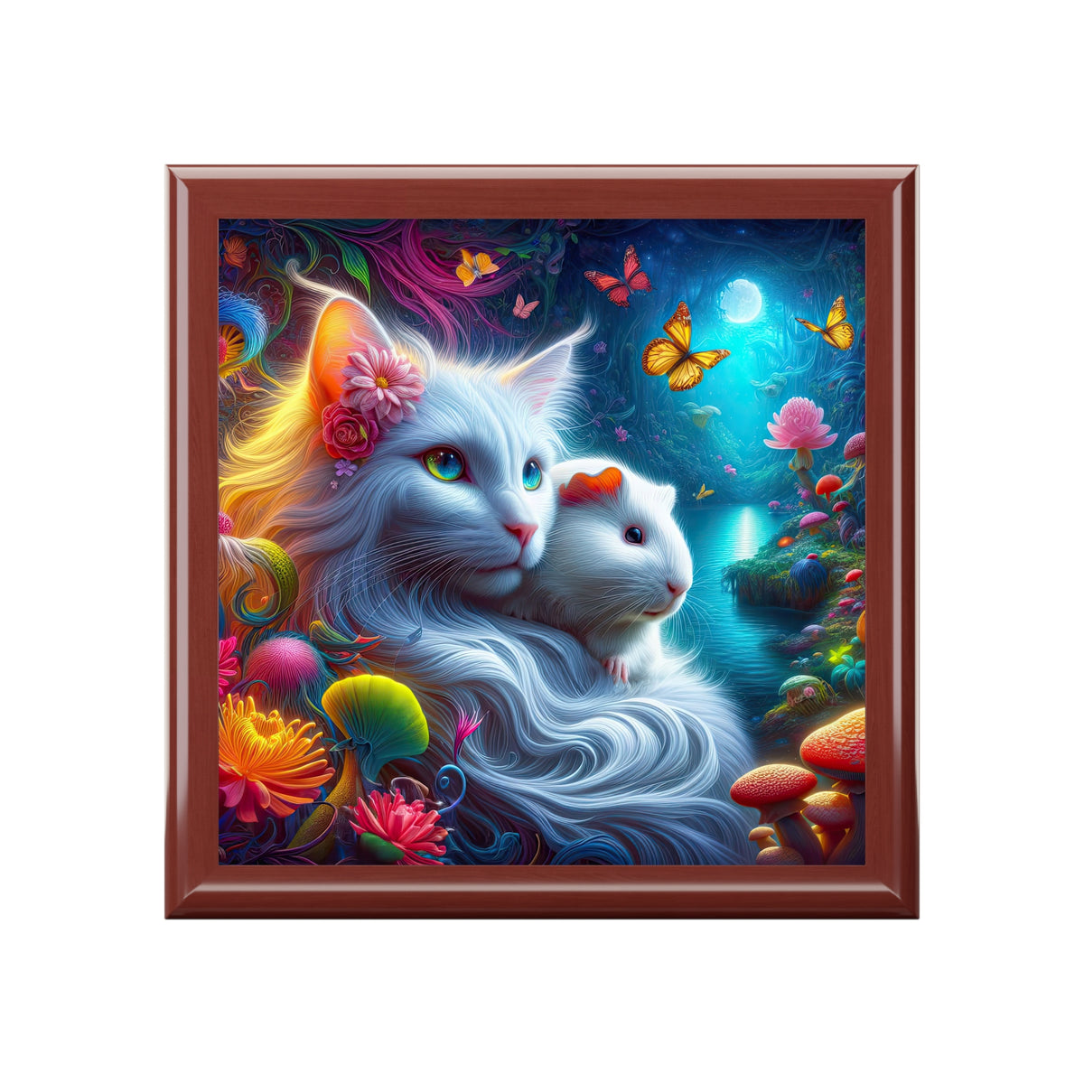 Kitty Cat and Piggy Keepsake Jewelry Box