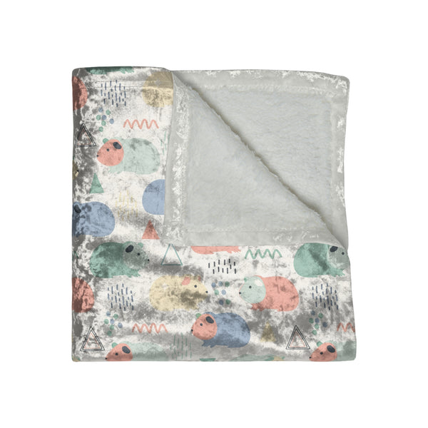 Soft Cavy Confetti Crushed Velvet Guinea Pig Blanket
