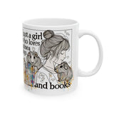Just a Girl with Books Guinea Pig Mug