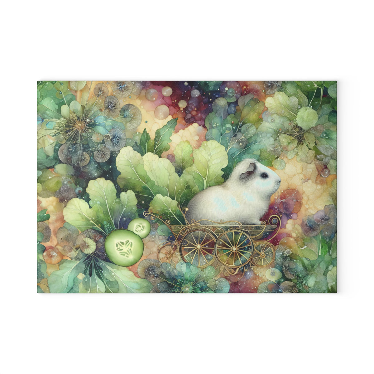 Royal Piggy Greens Glass Guinea Pig Cutting Board