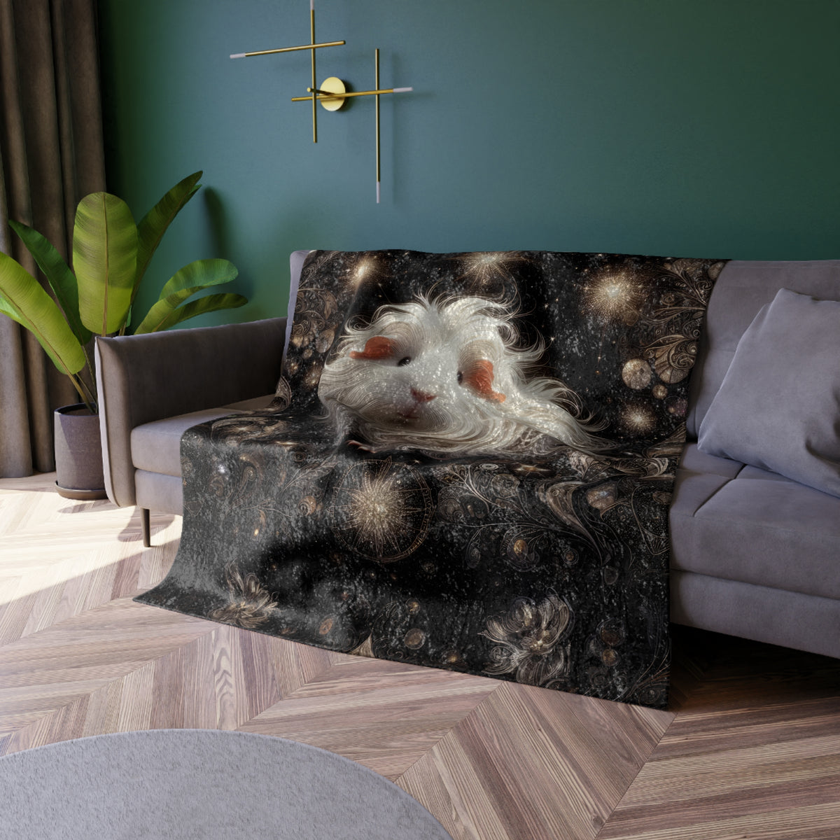 Piggy Sparkles Crushed Velvet Guinea Pig Blanket