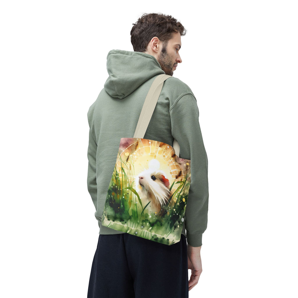 Whimsical Guinea Pig Tote Bag, Cute Animal Tote, Pet Lover Gift, Eco-Friendly Shopping Bag, Spring and Summer Accessory