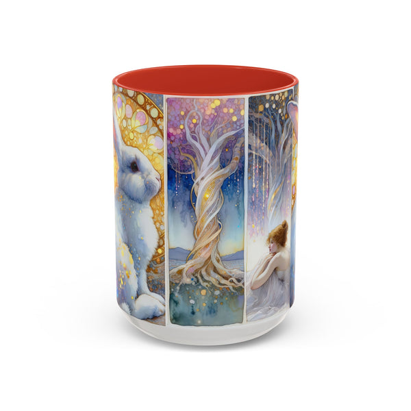 Enchanted Rabbit Coffee Mug, Fantasy Art Drinkware, Rabbit Lover Gift, Magical Mug for Tea, Cute Home Decor