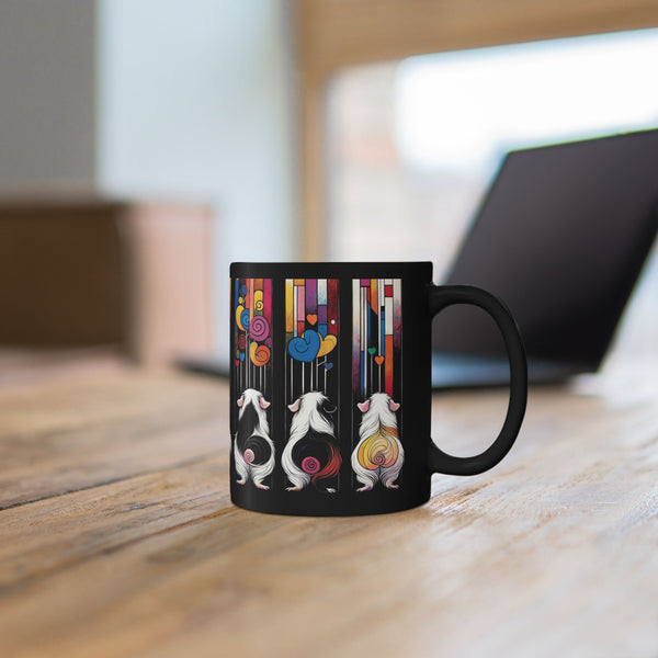 Piggy Butt Lineup - Black Guinea Pig Mug