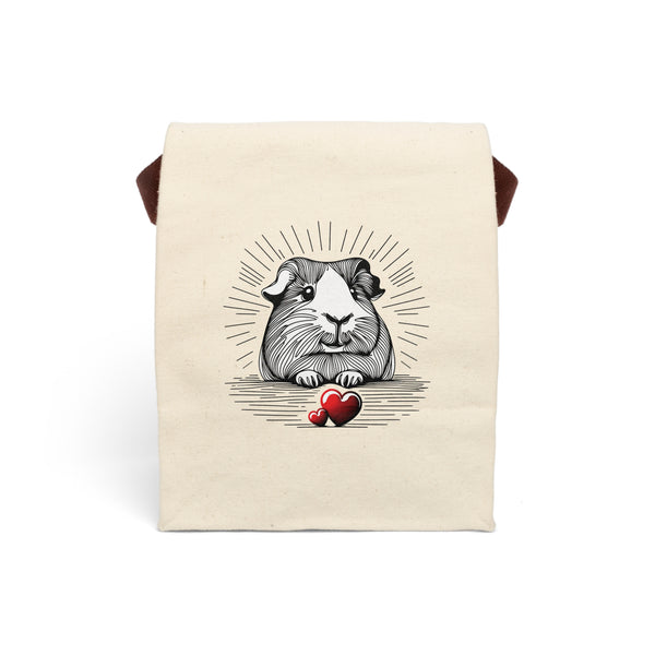 Radiant Love Guinea Pig Canvas Lunch Bag