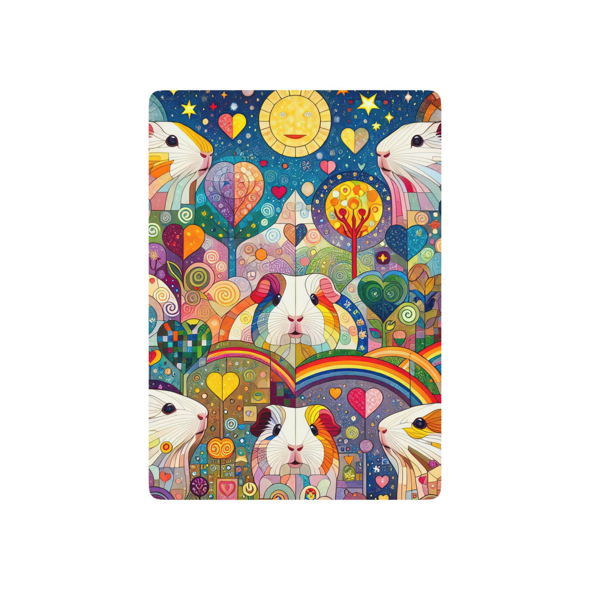 Guinea Pig Rainbow Art Poker Playing Cards — Cute Animal Playing Cards
