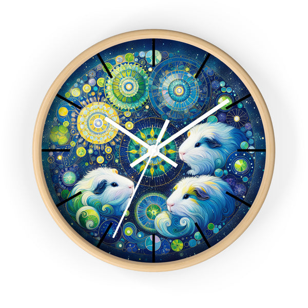 Mandala Treasure Guinea Pig Clock