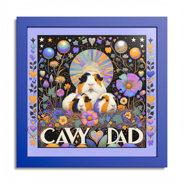 Cavy Dad Trio Framed Guinea Pig Art Print