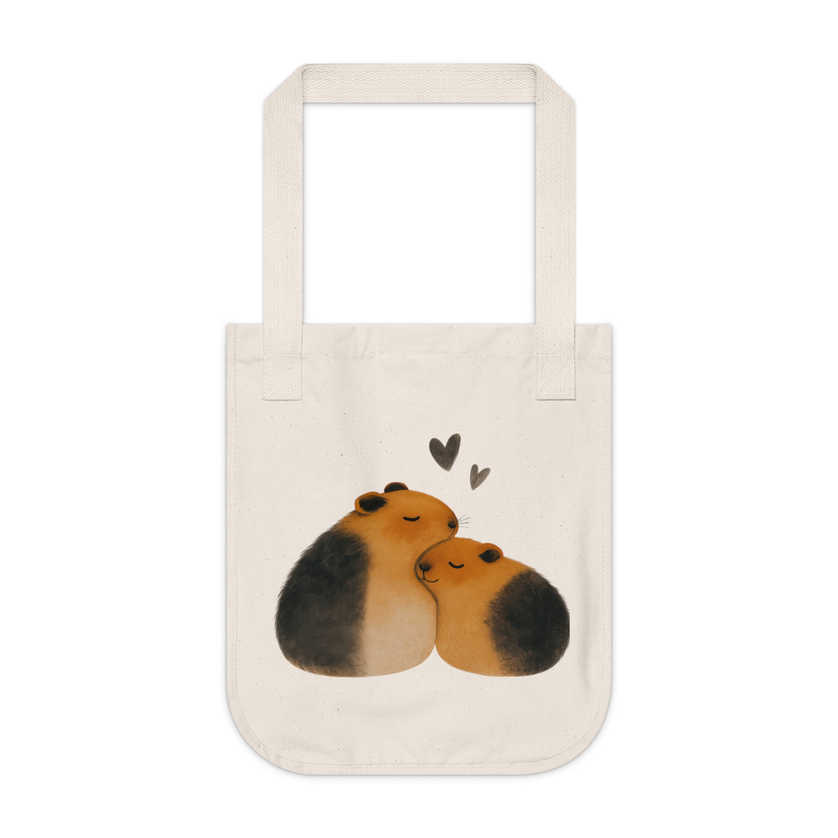 Cute Animal Love Tote Bag | Organic Canvas Shopper, Eco-Friendly Gift, Pet Lover Accessory, Reusable Grocery Bag, Minimalist Design