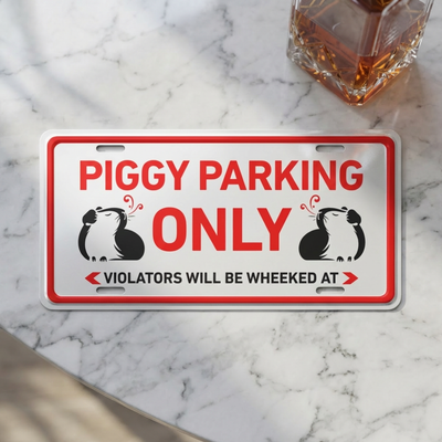 Piggy Parking Only Cavy Cage Plate