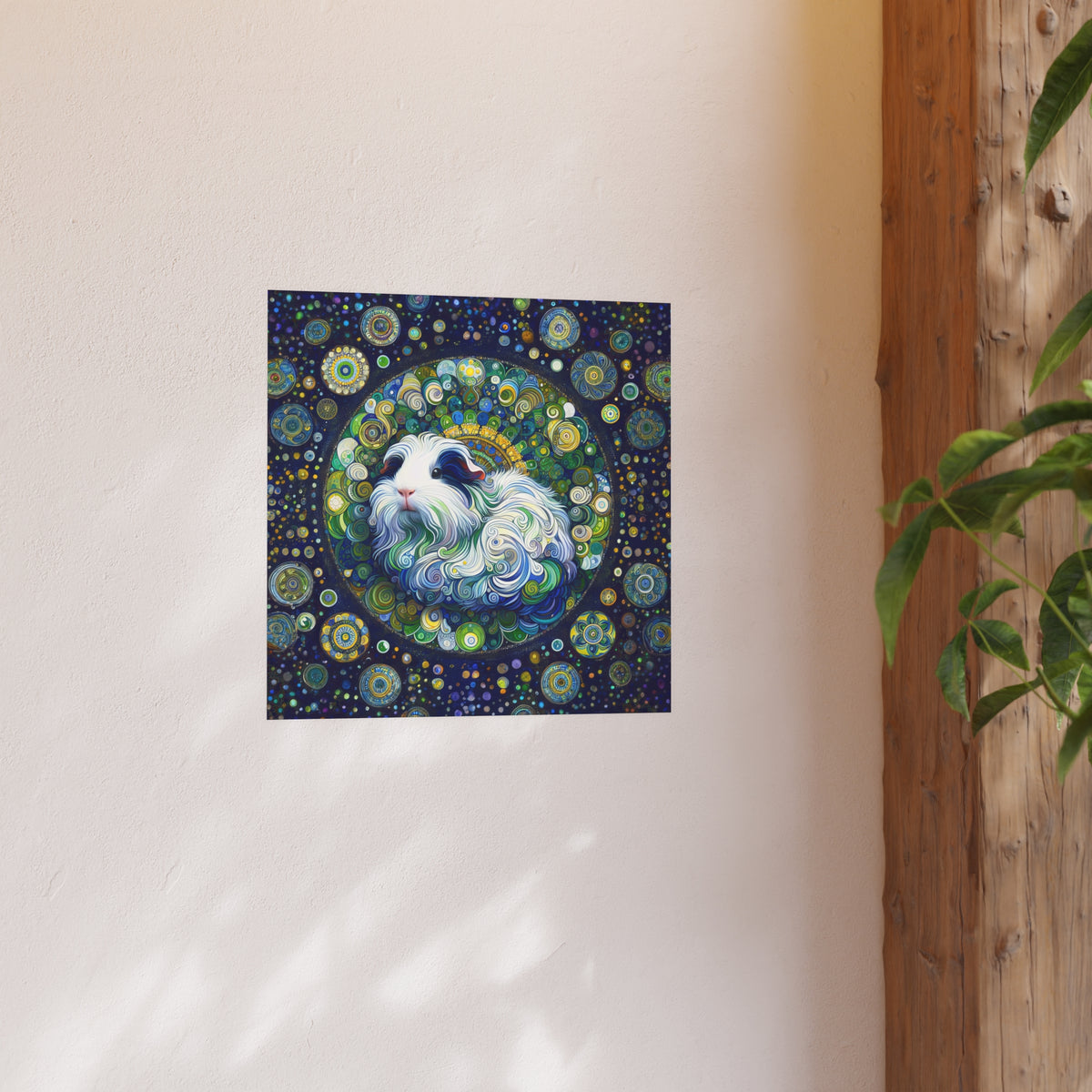 Blue Mandala Piggy Art Poster