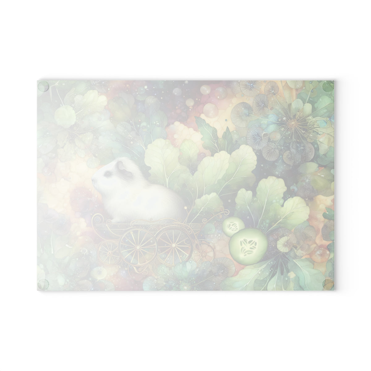 Royal Piggy Greens Glass Guinea Pig Cutting Board