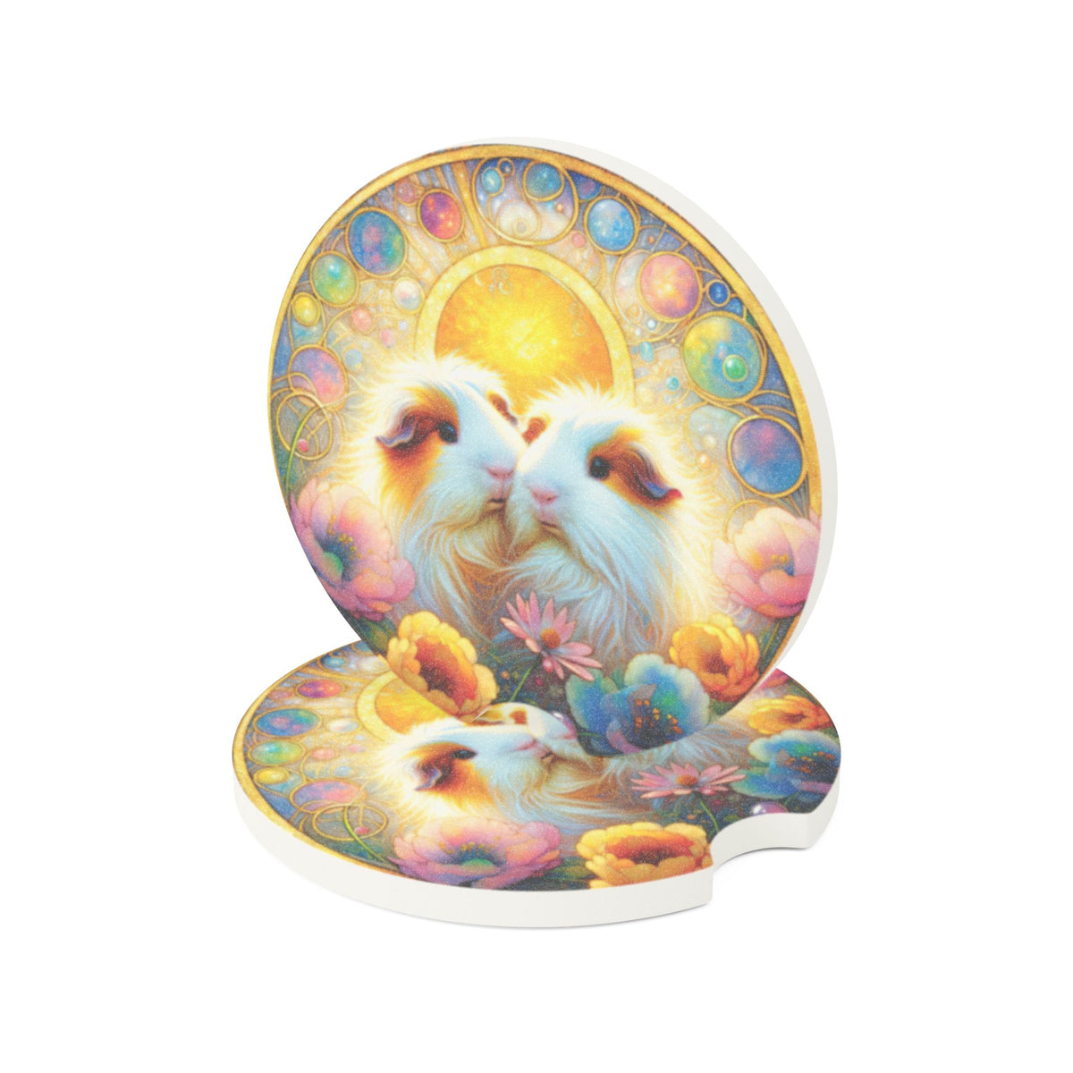 Sunny Morning Guinea Pig Soapstone Car Coaster