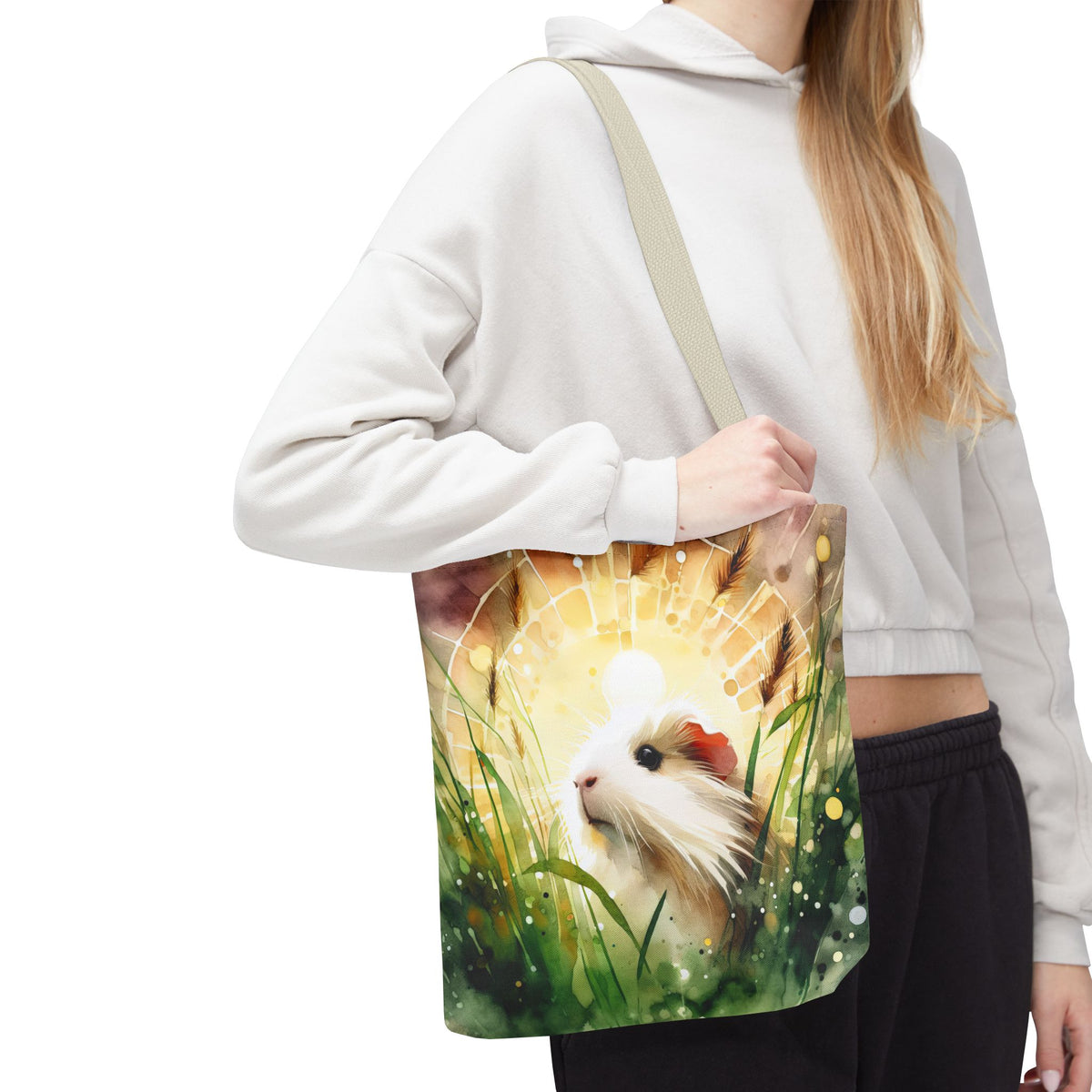Whimsical Guinea Pig Tote Bag, Cute Animal Tote, Pet Lover Gift, Eco-Friendly Shopping Bag, Spring and Summer Accessory