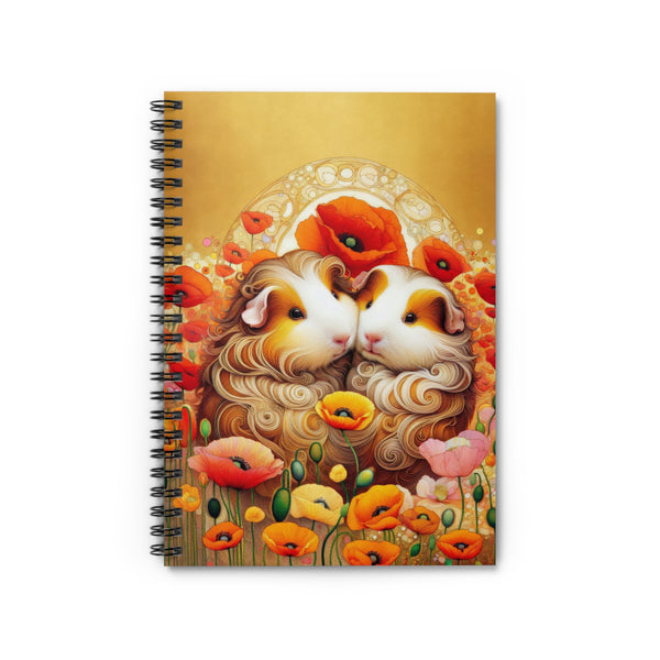 Pretty in Poppies Guinea Pig Spiral Notebook