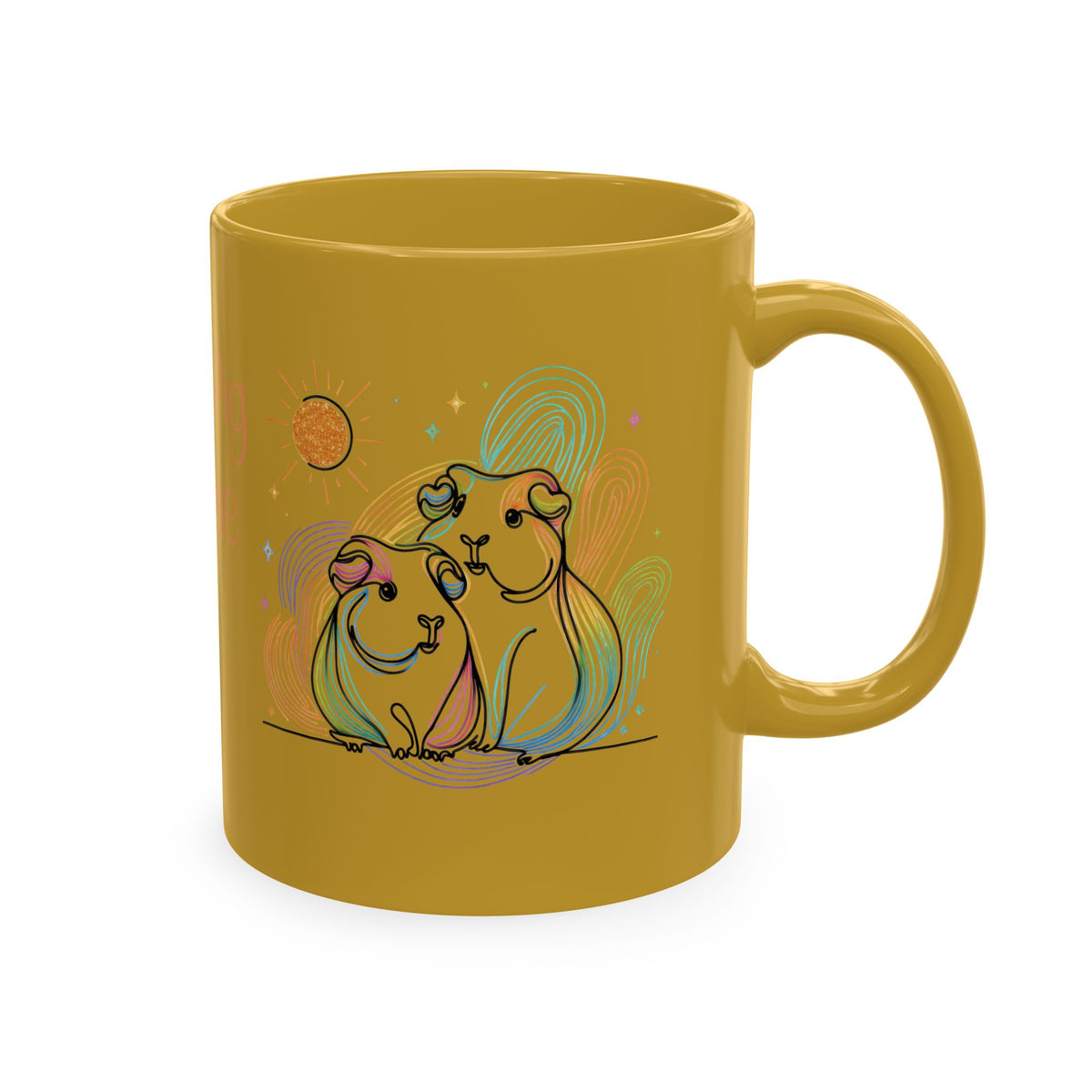 Personalized 'Teresa's Piggy Day' Ceramic Mug - Whimsical Guinea Pig Gift