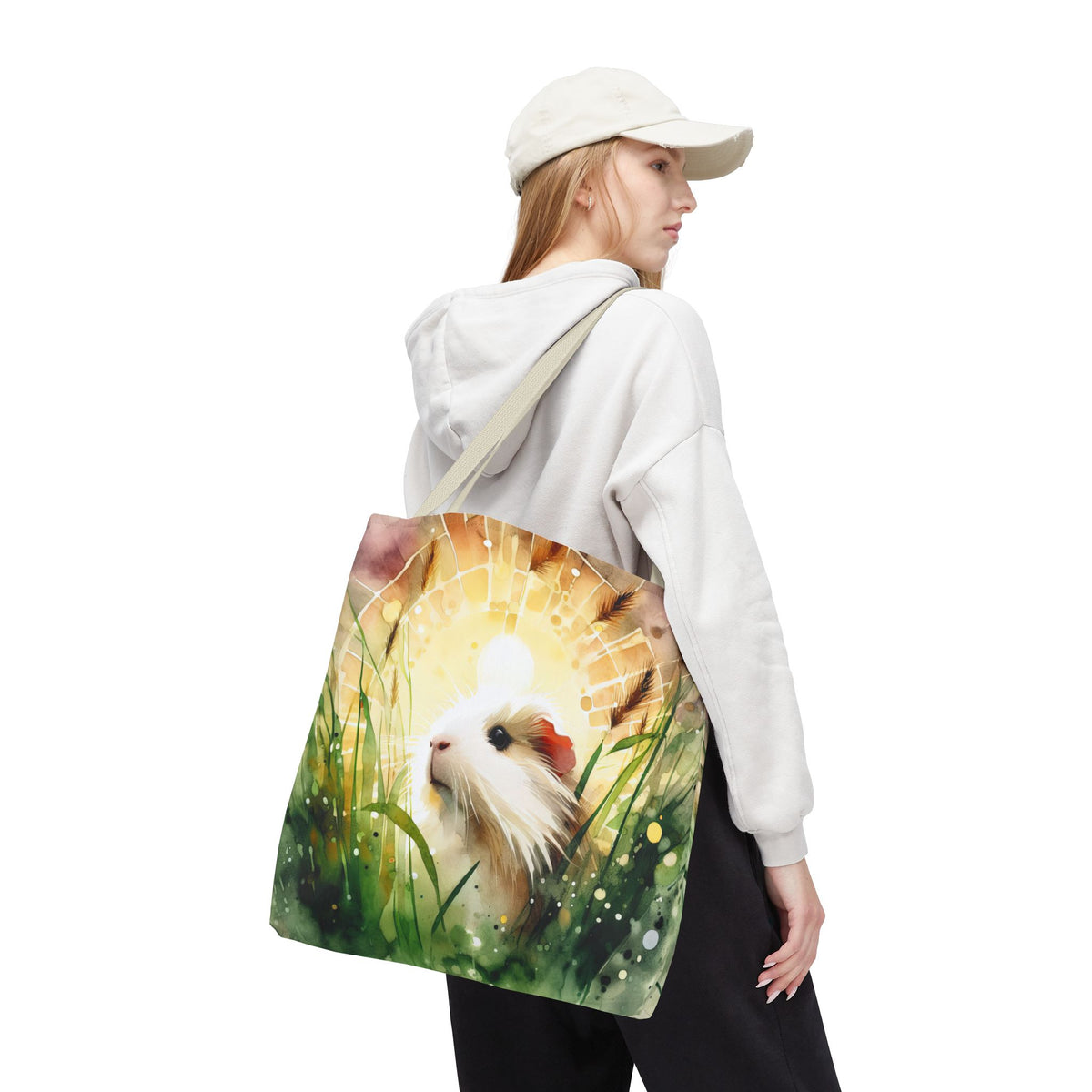 Whimsical Guinea Pig Tote Bag, Cute Animal Tote, Pet Lover Gift, Eco-Friendly Shopping Bag, Spring and Summer Accessory