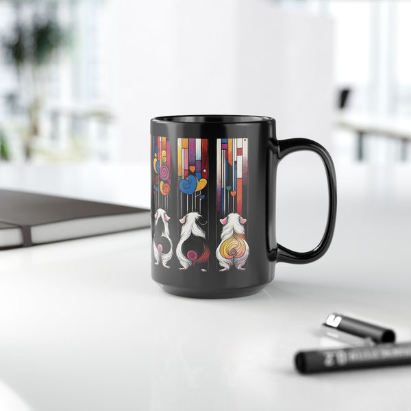 Piggy Butt Lineup - Black Guinea Pig Mug