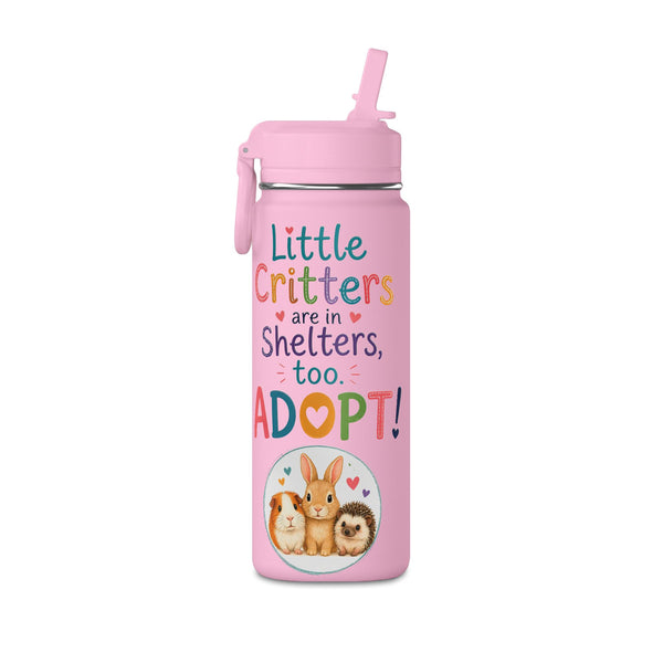 Little Critters In Shelters Too - 20oz Kids Straw Bottle