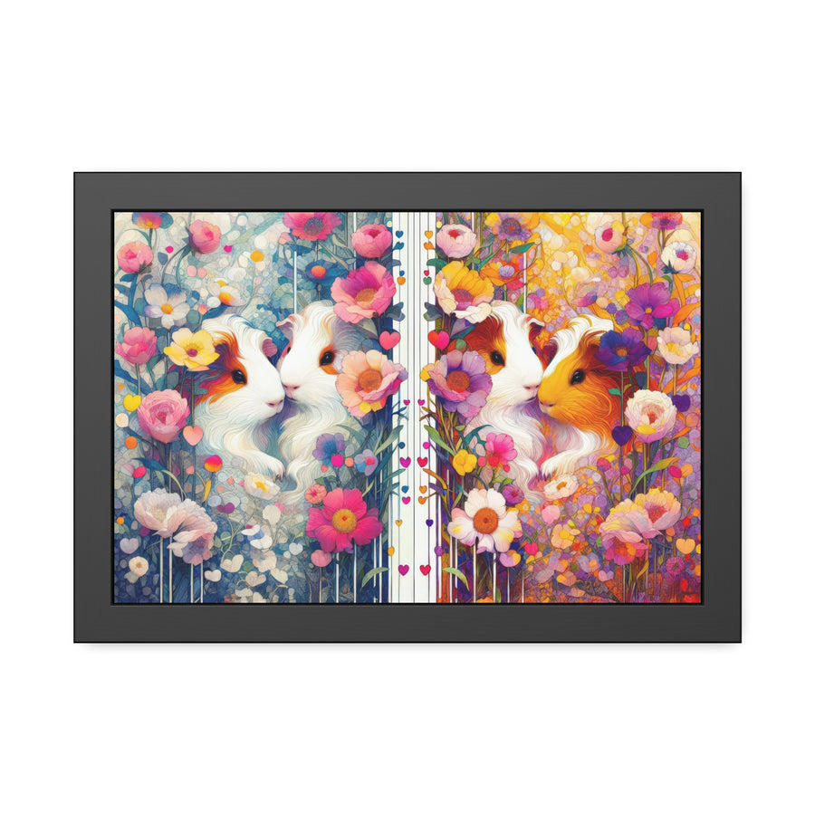 Summer seasons Piggy Poster Print Framed