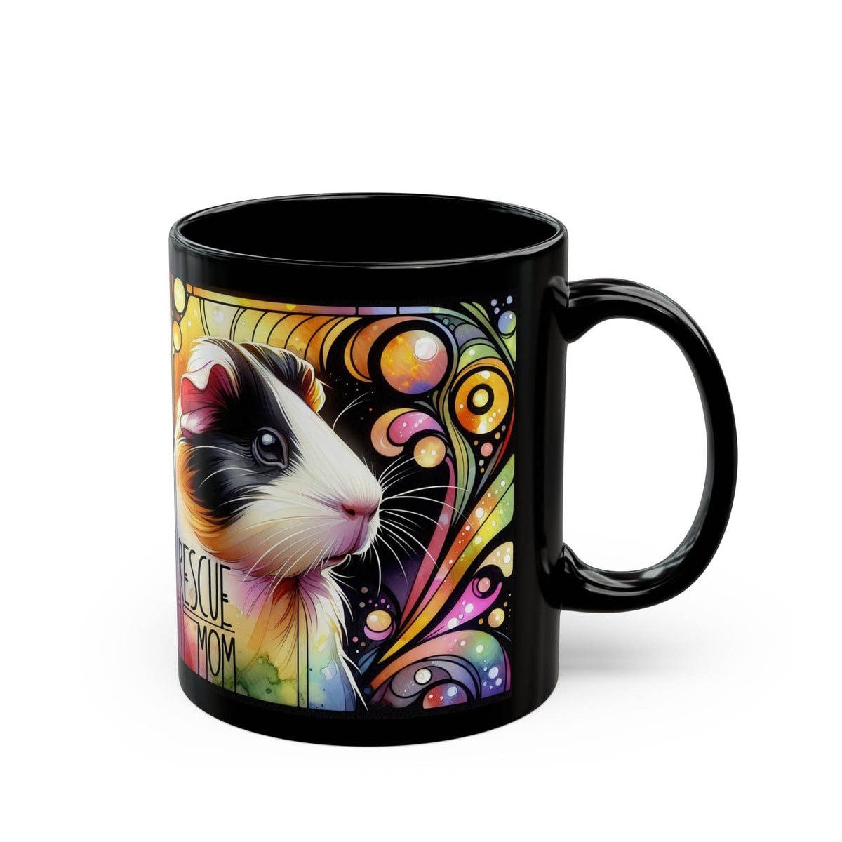 Colorful Guinea Pig Rescue Mom Mug – Perfect Gift for Animal Lovers, Pet Owners, Coffee Enthusiasts, Mother's Day, Birthdays