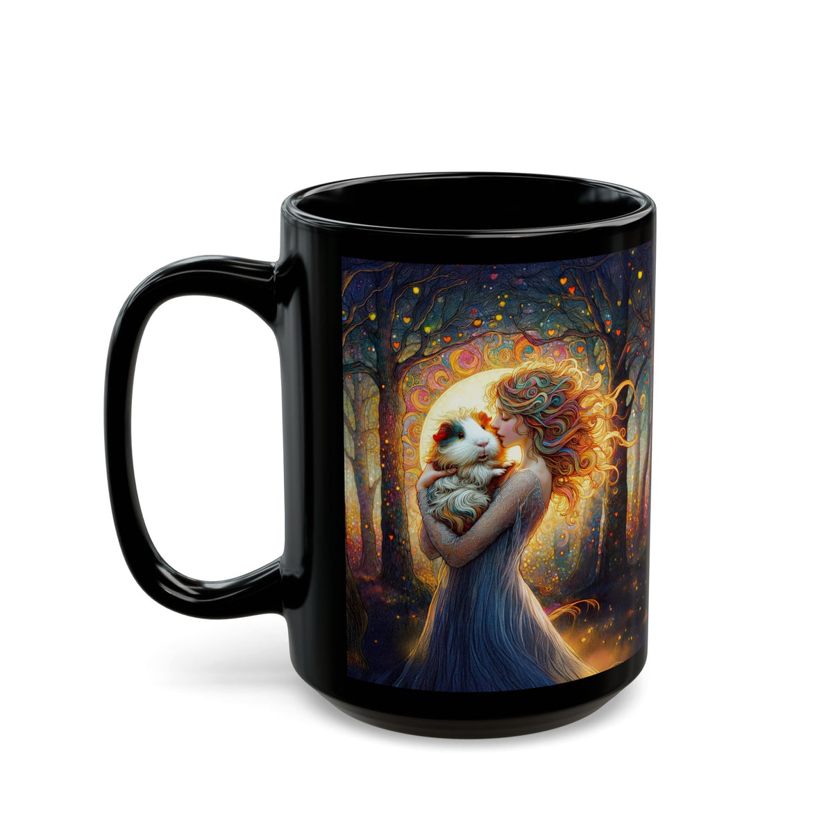 Woodlood Grace Guinea Pig Black Mug