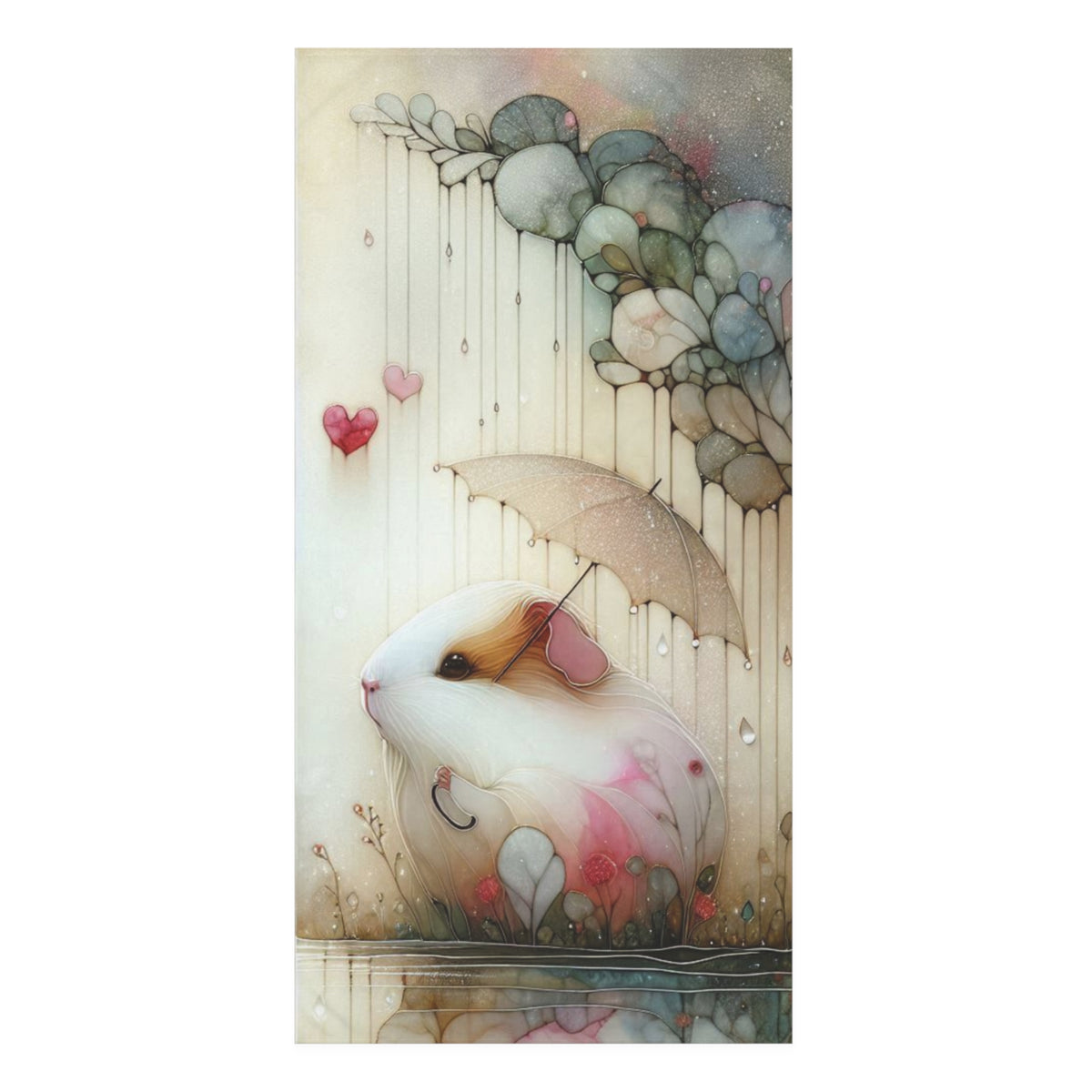 Whimsical Mink-Cotton Towel with Adorable Guinea Pig Design – Perfect for Cozy Moments and Gift Giving