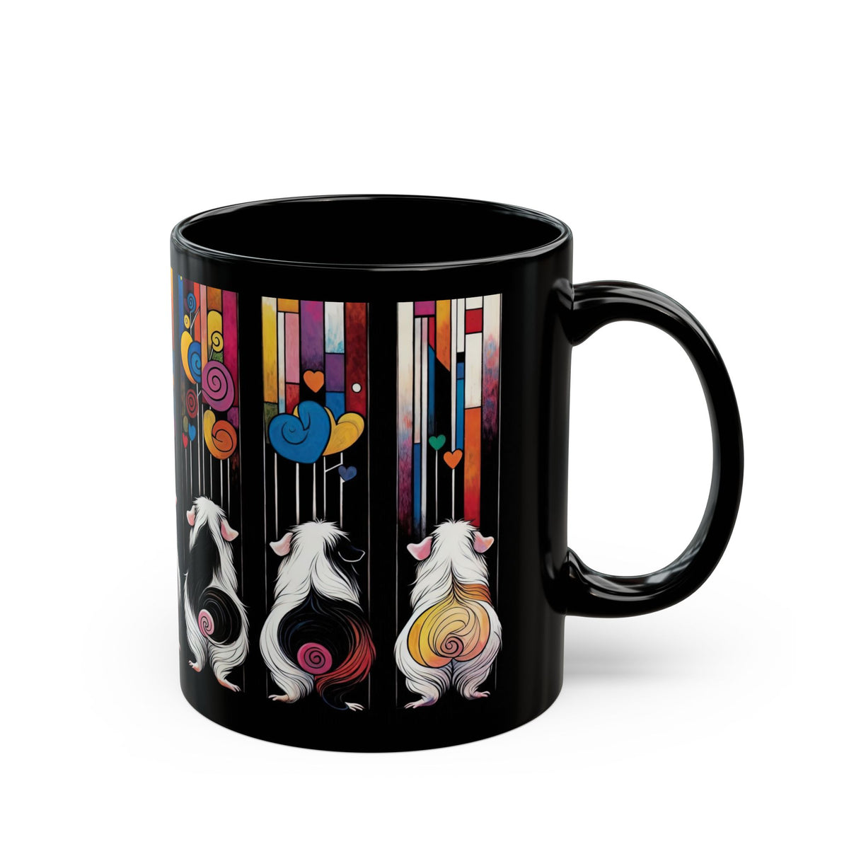 Piggy Butt Lineup - Black Guinea Pig Mug
