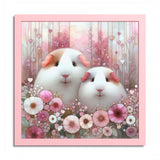 Pink Petal Piggies Framed Guinea Pig Wall Art – image 6