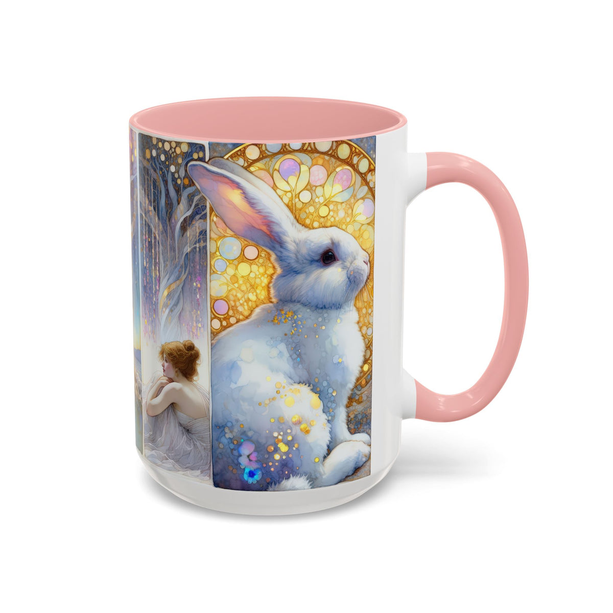 Enchanted Rabbit Coffee Mug, Fantasy Art Drinkware, Rabbit Lover Gift, Magical Mug for Tea, Cute Home Decor