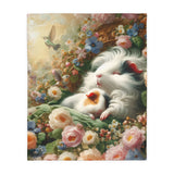 Dreaming Napping Piggies Velveteen Microfiber Guinea Pig Blanket – image 2