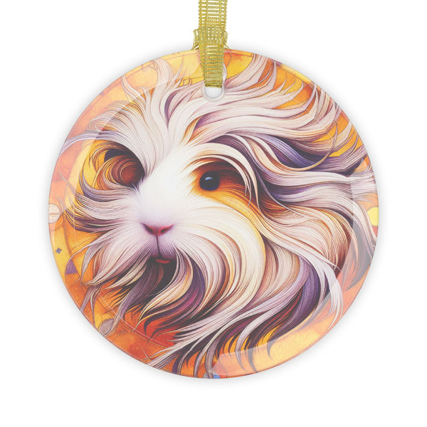 Fired Up Guinea Pig Glass Ornament