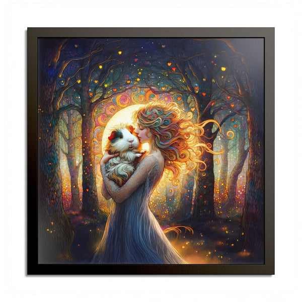 Woodland Grace Guinea Pig Framed Art Print