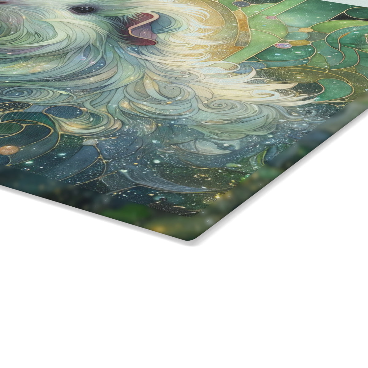 Gimme Greens Guinea Pig Glass Cutting Board