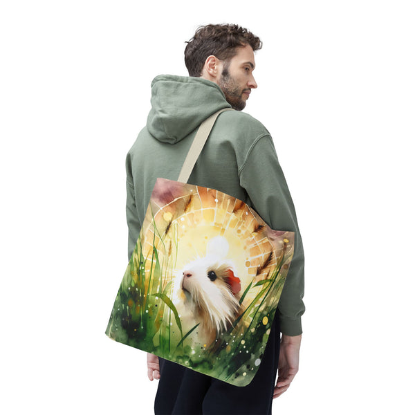 Whimsical Guinea Pig Tote Bag, Cute Animal Tote, Pet Lover Gift, Eco-Friendly Shopping Bag, Spring and Summer Accessory
