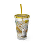 Summer Piggy Joy Guinea Pig Tumbler with Straw