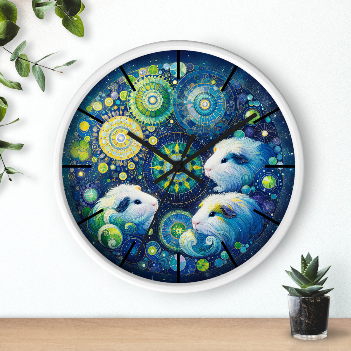 Mandala Treasure Guinea Pig Clock