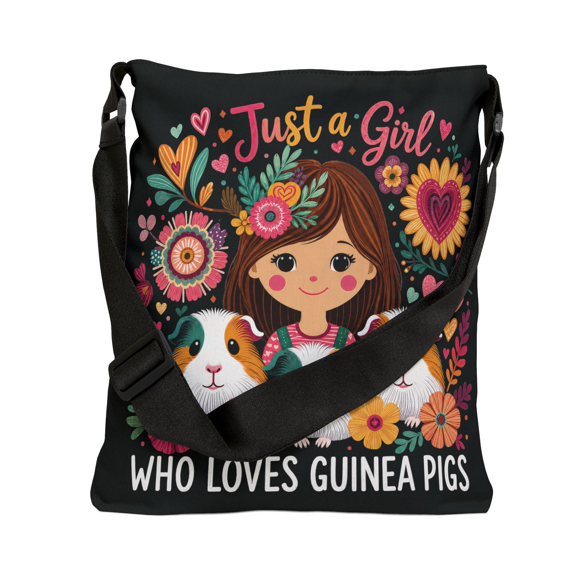 Just a Girl Guinea Pig Trio Adjustable Tote