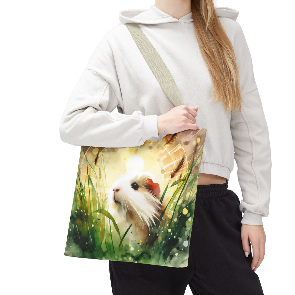 Whimsical Guinea Pig Tote Bag, Cute Animal Tote, Pet Lover Gift, Eco-Friendly Shopping Bag, Spring and Summer Accessory