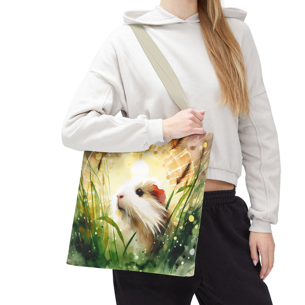 Whimsical Guinea Pig Tote Bag, Cute Animal Tote, Pet Lover Gift, Eco-Friendly Shopping Bag, Spring and Summer Accessory